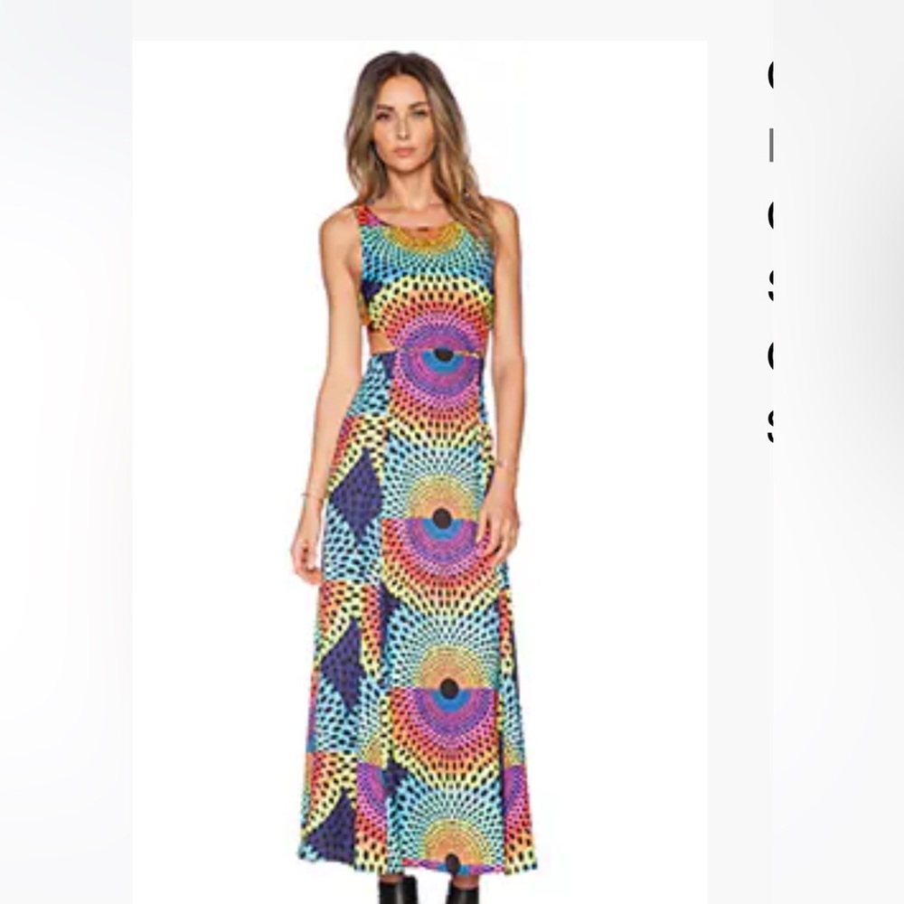 Multi coloured dress with black dots Mara Hoffman